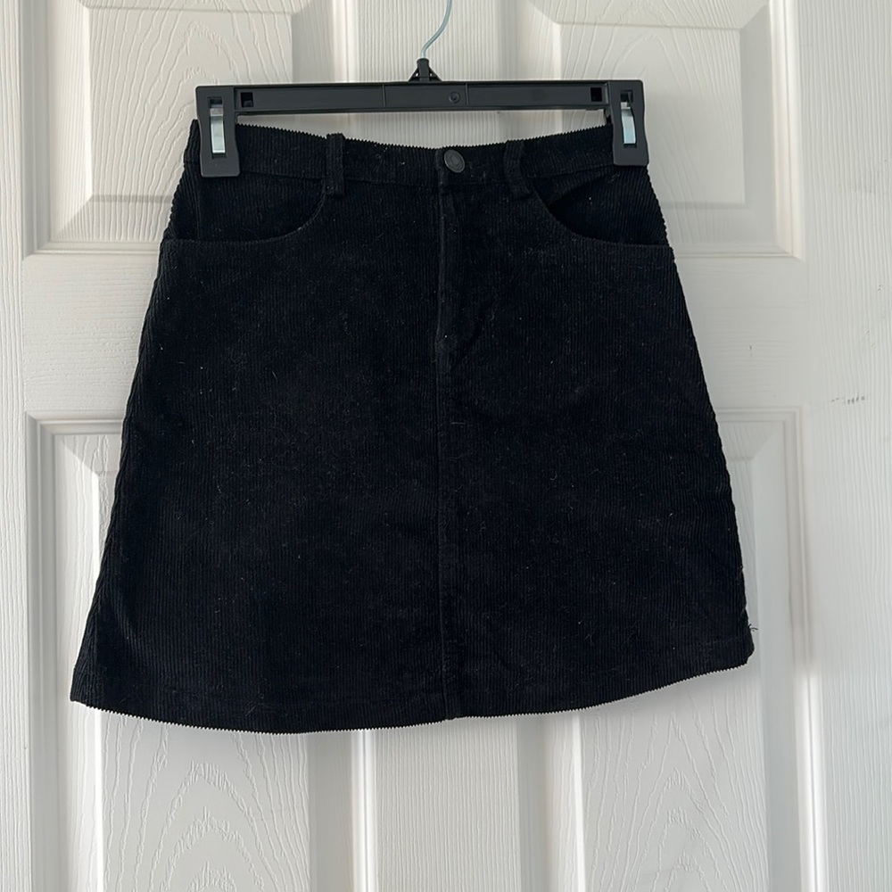 Brandy Melville black corduroy skirt